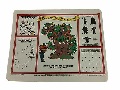 Vintage McDonald’s Tray Liner Fun Play Puzzles 1985 • $20