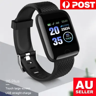 $22.95 • Buy Bluetooth Smart Watch Bracelet Heart Rate Blood Pressure Waterproof 116 PLUS