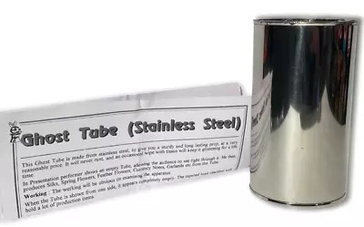 DELUXE METAL GHOST TUBE Stage Magic Trick Silk Streamer Production Change Steel • $34.89