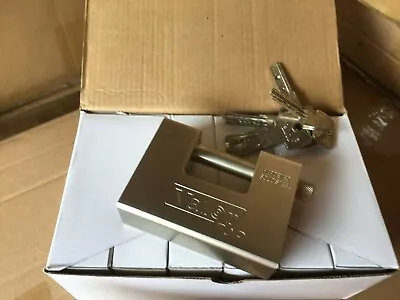 $47 • Buy 90mm High Security Padlock Shipping Container Monoblock   Trailer PadLock Box