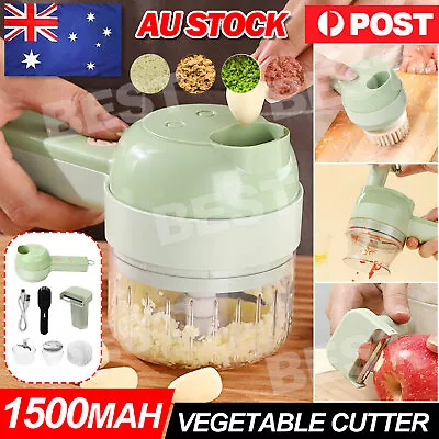 4 In 1 Handheld Electric Vegetable Cutter Set Wireless Hand Held Food Processor • $12.85