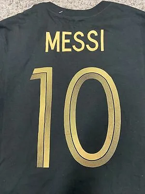 Nike Barcelona 10 Messi Black/Gold T-Shirt Men's Sizes S & L New With Tags • $59.99