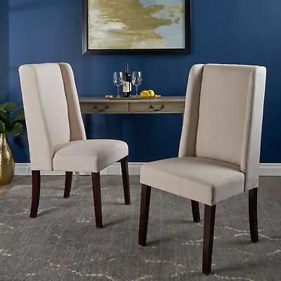 Rory Contemporary Fabric Upholstered Wingback Dining Chairs (Set Of 2) • $245.37