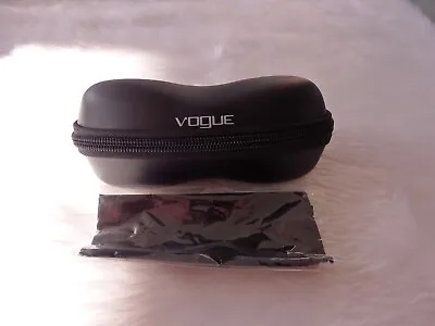 Used - Vogue Large Black Sunglasses Case & Sealed Cloth - Proceeds To Charity • £3.99