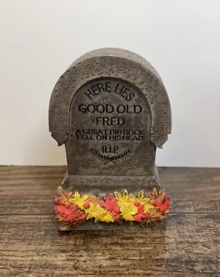 Disney Parks Haunted Mansion Miniature 4  Resin Tombstone Gravestone Old Fred • $21.99