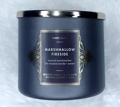 Bath & Body Works White Barn Marshmallow Fireside Scented 3-wick Candle • $28.95