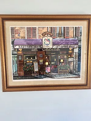 Israeli Artist Arkady Ostritsky Signed Painting. Restaurant La Casita • $350