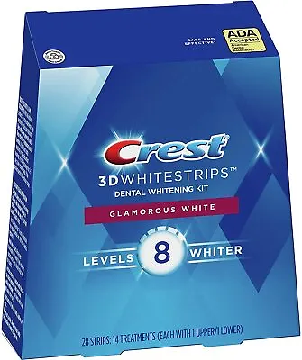 $88.95 • Buy CREST 3D Whitestrips Glamorous White Teeth Whitening Kit 14 Treatments 28 Strips