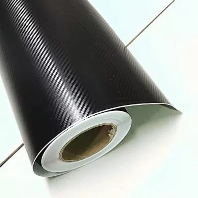 3D Carbon Fiber Film Twill Weave Vinyl Sheet Roll Wrap (84  X 60  Black) • $49.85