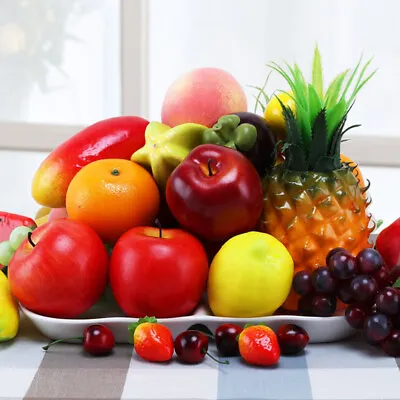 Artificial Plastic Cherry Fruit Fake Kitchen Foods Decor Decorative Fruit • $2.40