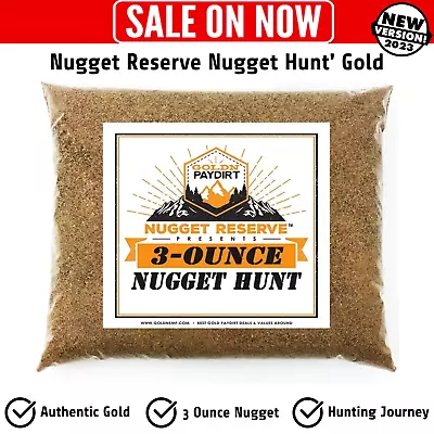 Nugget Reserve-3 Ounce Nugget Hunt' Gold Paydirt Panning Pay Dirt Bag Gold Pr-Au • $161.44