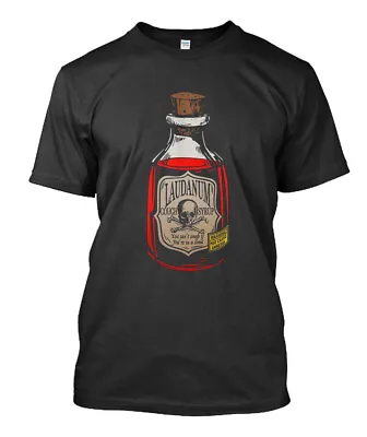 NWT Bottle Of Opium Tincture Or Laudanum Black  T-Shirt Size S 5XL • $21