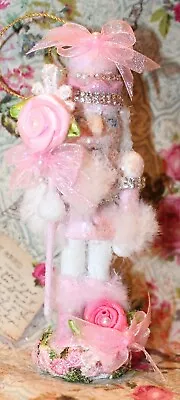 Pink Shabby Chic Christmas Ornament Pink Nutcracker Shabby Christmas Ornament • $20