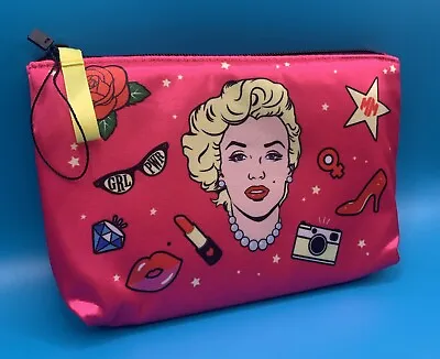 Marilyn Monroe Signature Official Makeup Bag Cosmetic Travel Beauty Zip Case • £7.99