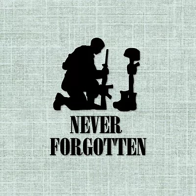 Never Forgotten UNMOUNTED Rubber Stamp - Remember Fallen Heroes - Military #29 • $7.65