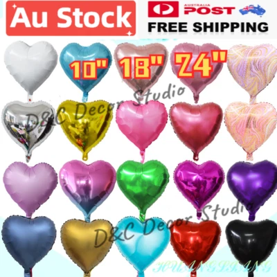 $3.50 • Buy Heart Foil Helium Balloon Birthday Wedding Kids Party Decor *10inch-24inch*