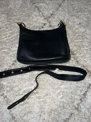 Vintage Coach Legacy Shoulder Bag Black Genuine Leather Black Defective Strap • $25