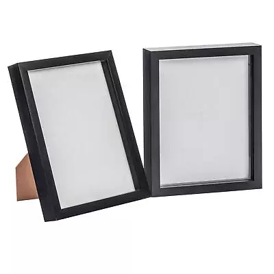 £12.99 • Buy 2x 3D Box Photo Frames Standing Hanging Craft Shadow Frame 8 X 10  Black