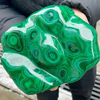 16.89LB Natural Glossy Malachite Transparent Cluster Rough Mineral Sample679 • $14.37