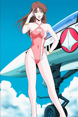 Macross Misa Saluting W/Bathing Suit Poster 12inx18in Free Shipping • $9.95