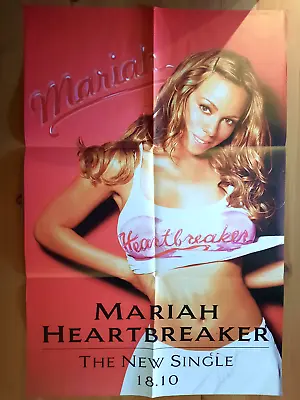 MARIAH CAREY - HEARTBREAKER ORIGINAL 1999 OFFICIAL PROMO POSTER 76cm X 51cm RARE • $174.06