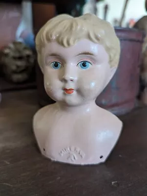 Minerva Germany Antique Tin Doll Head • $25
