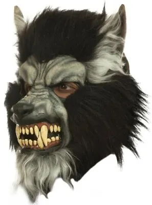 Halloween Gray Howling Werewolf Adult Latex Deluxe Mask Ghoulish Productions • $52.88