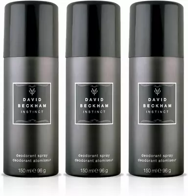 David Beckham Instinct Body Spray Deodorant 150ml Pack Of 3 • £19.99
