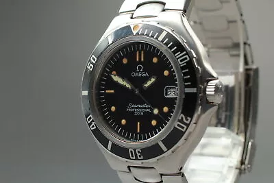 New Battery Vintage OMEGA Seamaster 396.1052 Pro 200m Quartz Black Men's Watch • $992.46