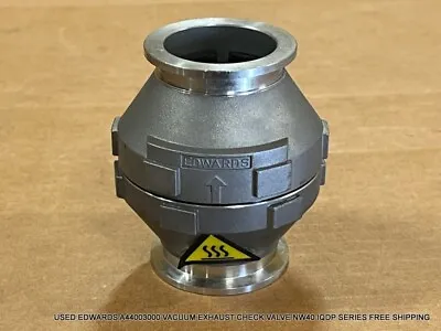 Used Edwards A44003000 Vacuum Exhaust Check Valve Nw40 Iqdp Series Free Shipping • $279.99