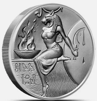 $88.95 • Buy 2 Oz .999 Pure Silver Sekhmet Egyptian God Series Round Coin Capsule Bu In Stock