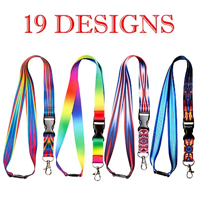 Multicolour Lanyard Neck Strap For Id Badge Holder With Metal Clip • £1.99