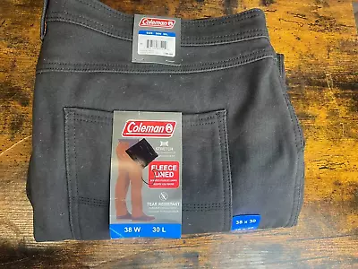 Coleman Men Fleece Lined Tear Resistant Durable Stretch Tough Wear Pant 38W30L • $29.99