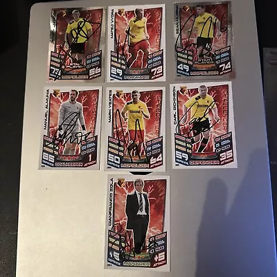 7 Signed Watford Match Attax 12/13 Championship Cards (As Per Photo) (lot2) • £12