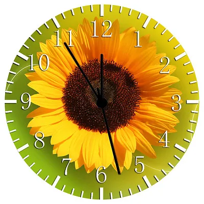 £17.63 • Buy Sun Flower Wall Clock 10  Will Be Nice Gift And Room Wall Decor W145