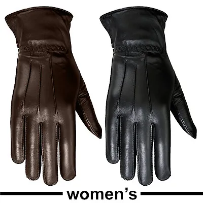 £20.41 • Buy Women Thermal Gloves Soft Lined Winter Ladies MRX Gift Leather Full Finger Glove