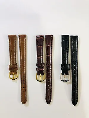 Extra Long Quality Lady’s  Leather  Watch Band 12mm • $12.99