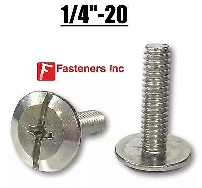 1/4 -20 Stainless Steel Phillips / Slotted Hurricane Sidewalk Bolts  Choose Size • $8.44