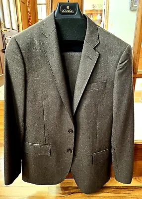 J. Crew-Ludlow-Slim-Suit-36 Short-Brown-Wool Flannel-New W/Tags-$595 • $325