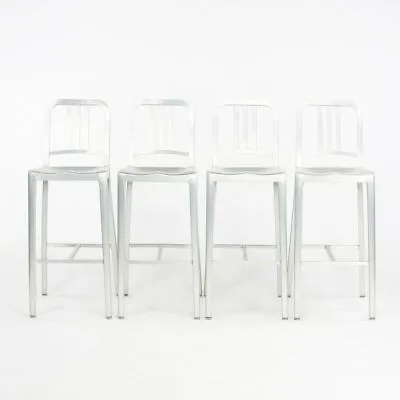 $550 • Buy 2010s Emeco Navy Bar Height Stool In Brushed Aluminum, Model 1006 10+ Available