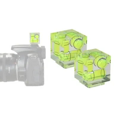 2x Camera Flash Hot Shoe Spirit Level Triple 3 Axis Bubble For Canon Nikon DSLR • $10.43