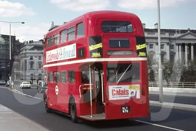 Bus Photo - London Transport RM870 WLT870 Routemaster Shock Rear Shot • £1.19