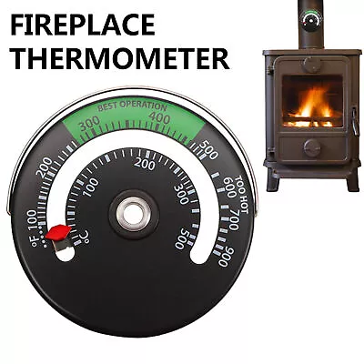 Magnetic Wood Stove Pipe Fire Place Heat Temperature Gauge Thermometer Tester • $5.99