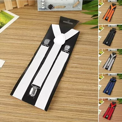 £5.23 • Buy Mens Women Braces Heavy-Duty 25mm For Motorbike Dinner Suit Work Trousers New