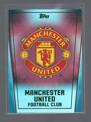 Topps 2015 Premier Club - Man Utd  Green  Parallel  Rainbow Foil Crest Card • £0.99