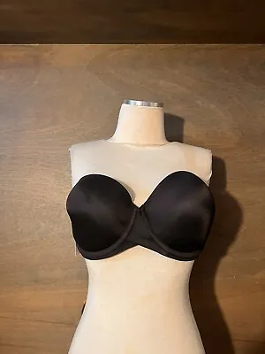 Maidenform Sweet Nothings Bra 36D STRAPLESS BLACK Underwire NEW NWT POWER BAND • $15.99