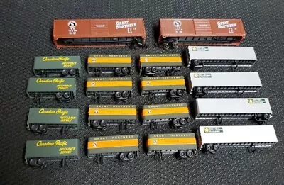 Lot Of 18 Atlas N Scale Trailers GN CP Some Wheels Missing • $35