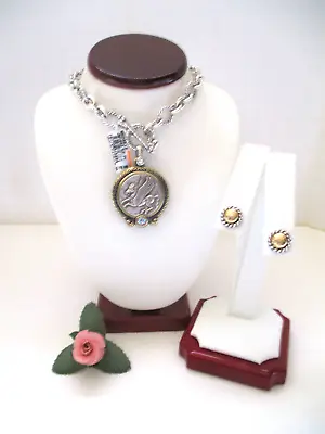 $78 • Buy Brighton  MEDAILLE OLYMPIA PEGASUS  Necklace-Earring Set (MSR$98) NWT/Pouch