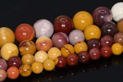 Natural Mookaite Beads Grade AAA Round Loose Beads 3/4/6-7/8/10/12/15-16MM • $4.35