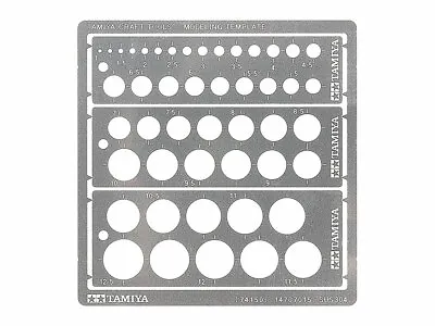 $16.99 • Buy Tamiya MODELING TEMPLATE (ROUND, 1-12.5mm) 74150